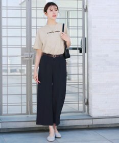 Tiaclasse L 【新色追加・洗える】センタープレスワイドパンツ