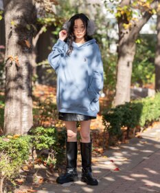 WEGO 【ユニセックス着用ITEM/SMLサイズ展開/裏起毛】ワンポイント刺繍プルパーカー