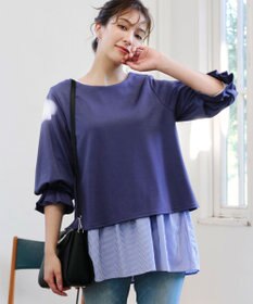 Tiaclasse 【安田美沙子さん着用・選べる裾】 レイヤードヘムカットソーTシャツ