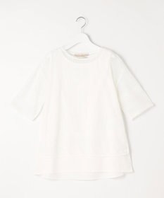 自由区 【洗える・XSサイズあり】レースEDGE Tシャツ＆インナータンクトップセット トップス