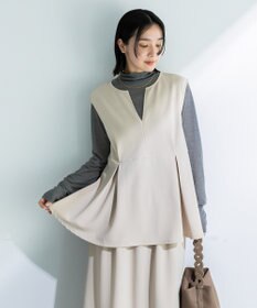 Green Parks 楽ちんリップルペプラムベスト