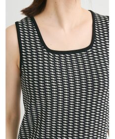 Green Parks ジャガード柄スクエアニットプルオーバー