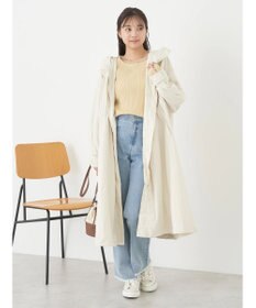 earth music&ecology テックフードロングコート