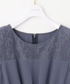 ANY SIS 【洗える】プリーツMIXレース ドレス