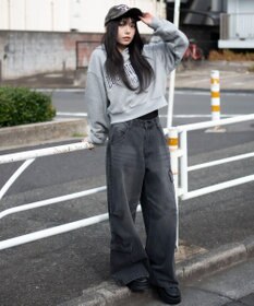 WEGO グラフィックショートプルパーカー