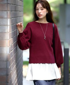 Tiaclasse 【安田美沙子さん着用・選べる裾】 レイヤードヘムカットソーTシャツ