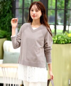 Tiaclasse 【安田美沙子さん着用・選べる裾】 レイヤードヘムカットソーTシャツ