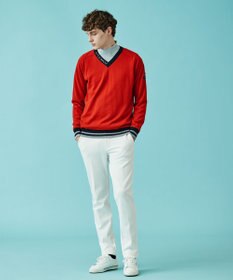 23区GOLF 【MEN】【手洗い可】裏地付き Vネックニット