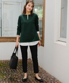 Tiaclasse 【安田美沙子さん着用・選べる裾】 レイヤードヘムカットソーTシャツ