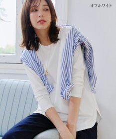 Tiaclasse 【安田美沙子さん着用・選べる裾】 レイヤードヘムカットソーTシャツ