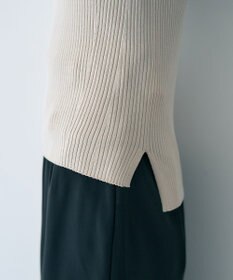 YECCA VECCA 袖口シアーリブニット