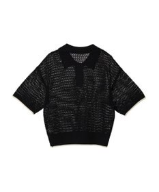 earth music&ecology ラインポロニットプルオーバー