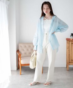 WEGO ボリュームスリーブシアーシャツ