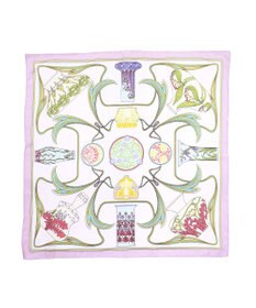 Marca ＜春の新色！＞【伝統横濱スカーフ】フラワーベースヌーヴォー  小判 シルクツイルスカーフ