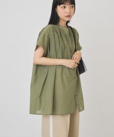 AMERICAN HOLIC 【予約】【WEB限定】イージーケア+接触冷感 フレンチスリーブギャザーシャツ