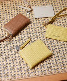 TOPKAPI 【TREASURE TOPKAPI】クロスエンボス レザー L字ファスナー ミニ 財布