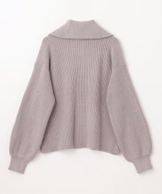 ANY L 【洗濯機可】ジップアップニットブルゾン