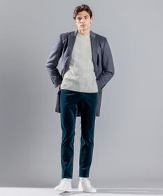 JOSEPH HOMME メランジヘリンボンストライプ　ケーブルニット