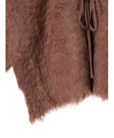 earth music&ecology 起毛リボンニットカーディガン