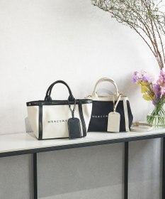 style code 【MERCURYDUO/マーキュリーデュオ】カードケース付 軽量キャンバスロゴ 2WAYトートバッグ