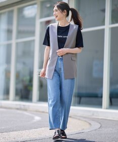 ANY 【汗ジミ防止加工】シルケットスムース半袖ロゴTシャツ