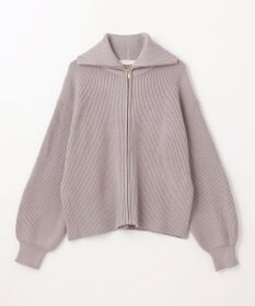 ANY L 【洗濯機可】ジップアップニットブルゾン