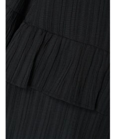 earth music&ecology フリル切替えショートブラウス