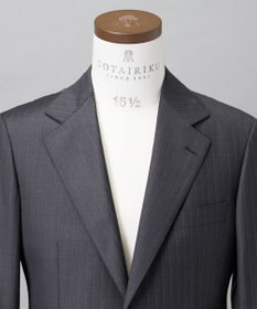 GOTAIRIKU シワになりにくい【御幸毛織/みゆきけおり】Superio160 スーツ_グレーストライプ