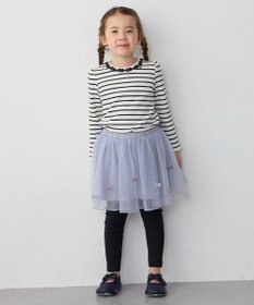 ANY KIDS リボン×ボーダー長袖Tシャツ