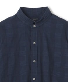 JOSEPH HOMME ドビーチェックストレッチ　ウイングカラー半袖シャツ