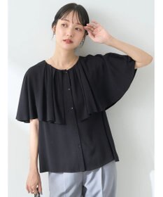 earth music&ecology ケープカラーブラウス