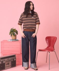 AMERICAN HOLIC 【PENNEY'S】レトロボーダー半袖ニット