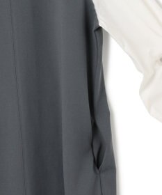 ICB L 【WEB限定・洗える】ストレッチポンチ ドッキングワンピース