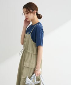 Green Parks カーゴポケットピグメントキャミワンピース