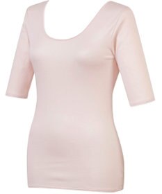 Wing あったかインナー 綿100％ 毛玉になりにくい 型くずれしにくい 【綿の贅沢 リッチ】 5分袖 半袖 秋 冬 EL4582 ウイング／ワコール