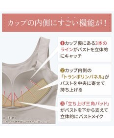 BRADELIS New York 【BRADELIS NewYork peace】綿混キャッチャーカップレースブラスリップ25 ノンワイヤー 補正下着 静電気軽減 インナー カップ付き ブラトップ ワンピース