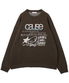 WEGO スプレーグラフィックニットプルオーバー