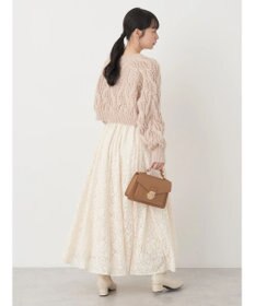 earth music&ecology 起毛レースフレアスカート