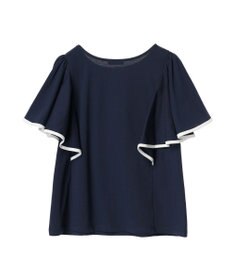 earth music&ecology パイピングフレアスリーブカットソー