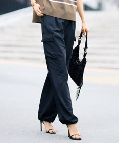 自由区 【SHIHOさん着用】ハイカウントカーゴ パンツ ブラック