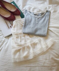 earth music&ecology 【WEB限定】アイレットジャカードタイトプルオーバー