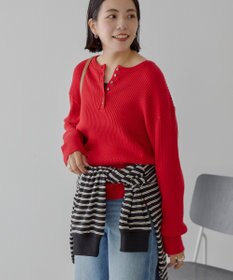 AMERICAN HOLIC バイパチヘンリーネックリブニットプルオーバー