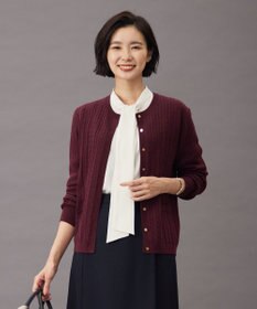 J.PRESS LADIES L 【洗える】KNIT BASIC クルーネック カーディガン
