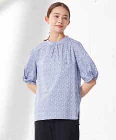 J.PRESS LADIES S 【洗える】LIBERTY Pepper&Coward スタンドカラー ブラウス