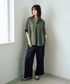 YECCA VECCA ヴィンテージサテンストレートパンツ