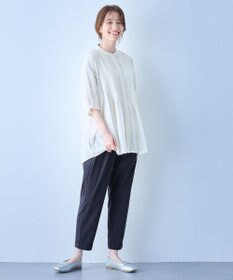 ANY L 【接触冷感/ウエストゴム/ストレッチ】クールタッチタックパンツ