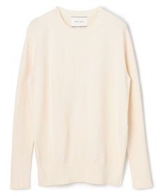 BEIGE， 【WEB限定・洗える】WILLOW / ストレッチクルーネックリブニット
