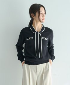 YECCA VECCA 配色ボウタイニット