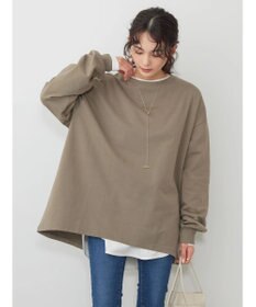 AMERICAN HOLIC 刺繍ロゴミニ裏毛ボートネックチュニック