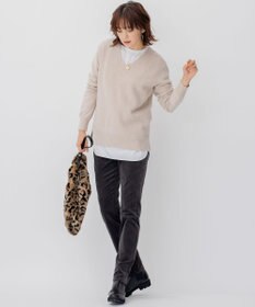 23区 【WEB限定】カシミヤブレンドバルキー Vネック ニット